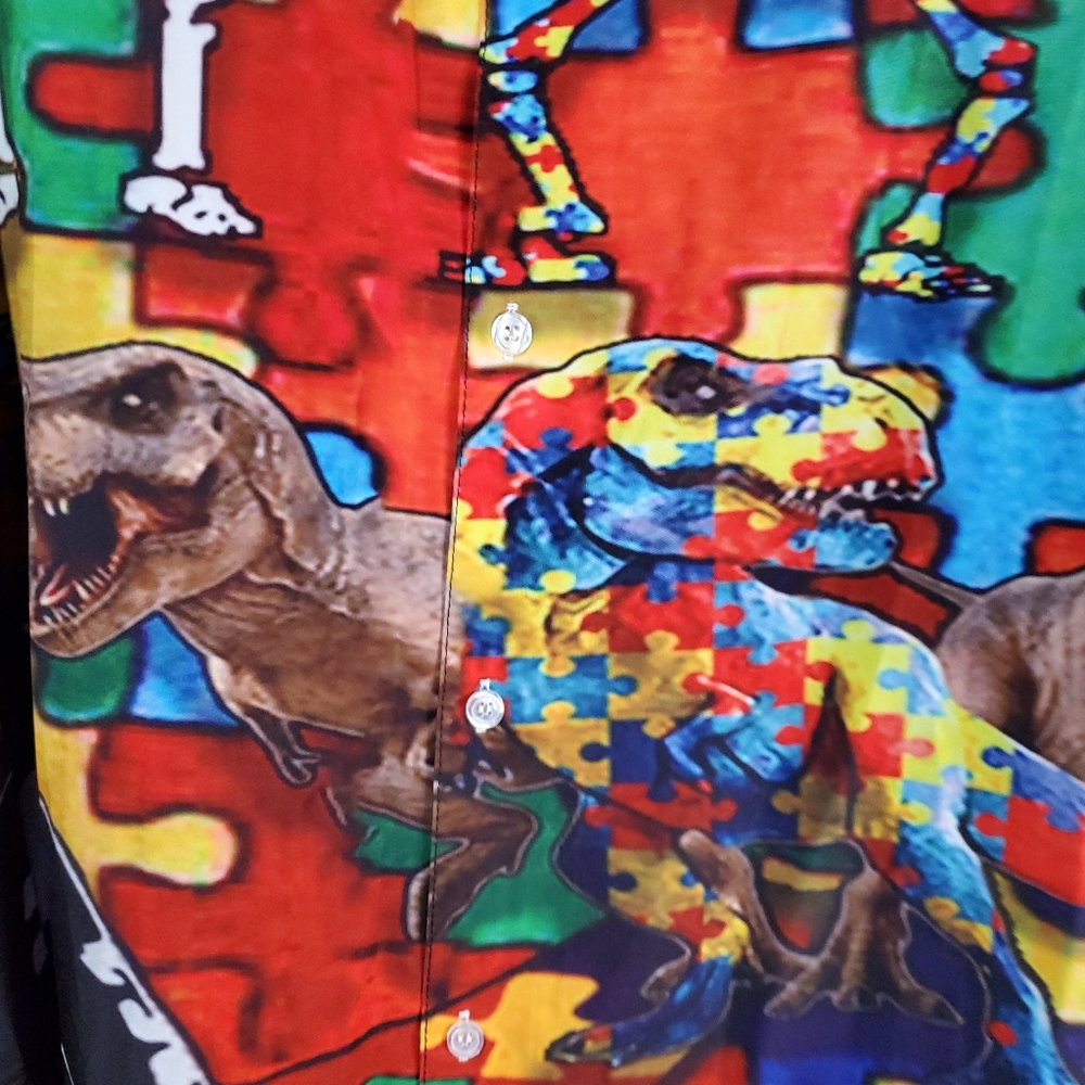 Autism Awareness Men's 3X It's OK To Be Different Hawaiian Shirt #M99 - Picture 3 of 9